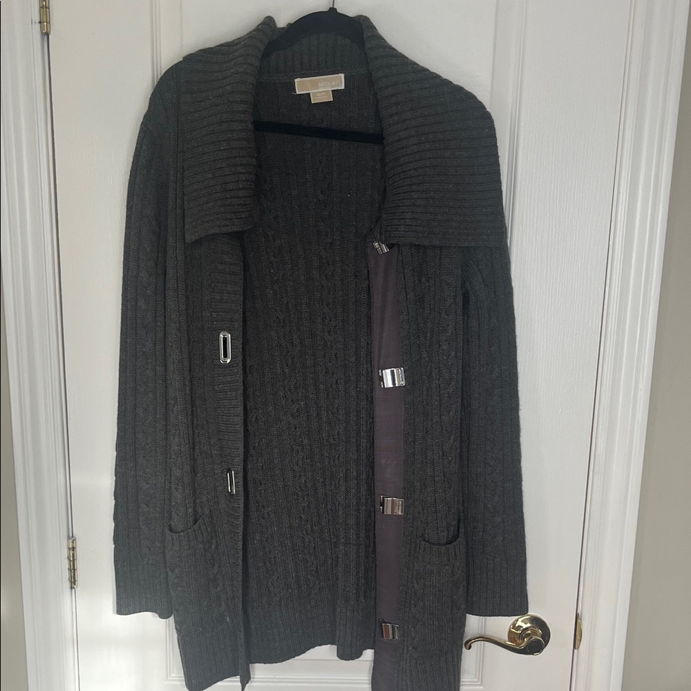 MICHAEL Michael Kors Charcoal Knit Cardigan